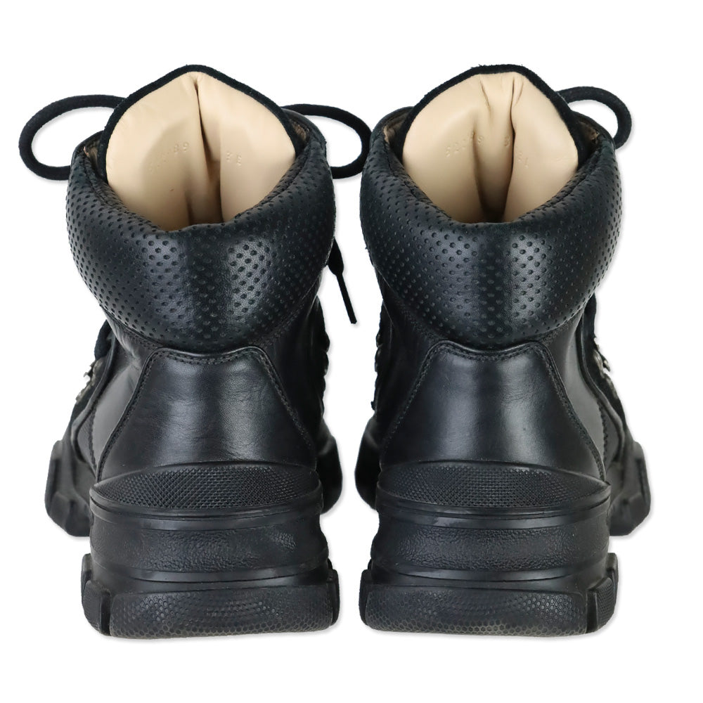 Gucci Black Flashtrek High-Top Hiking Boots