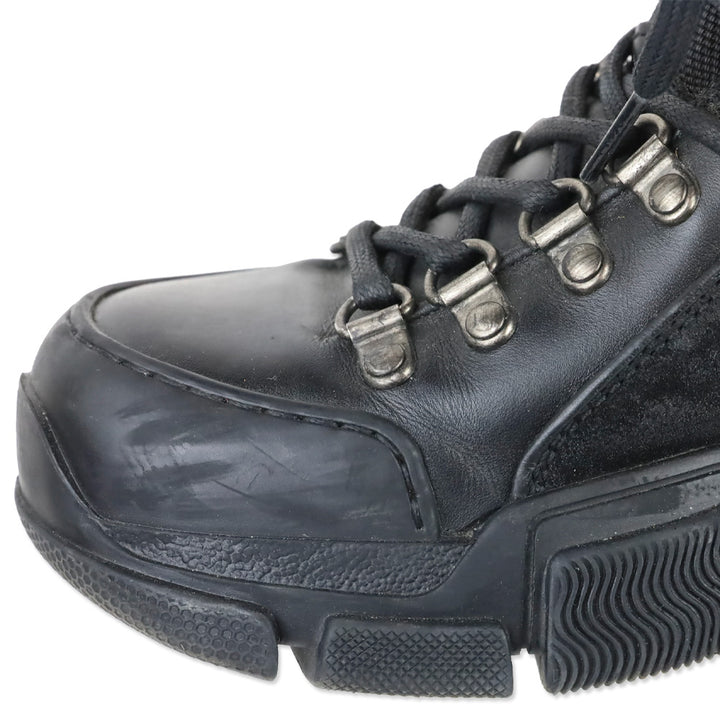 Gucci Black Flashtrek High-Top Hiking Boots