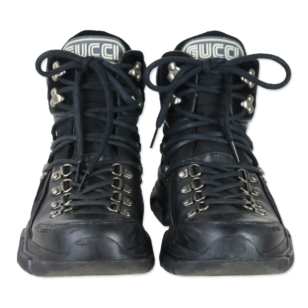 Gucci Black Flashtrek High-Top Hiking Boots
