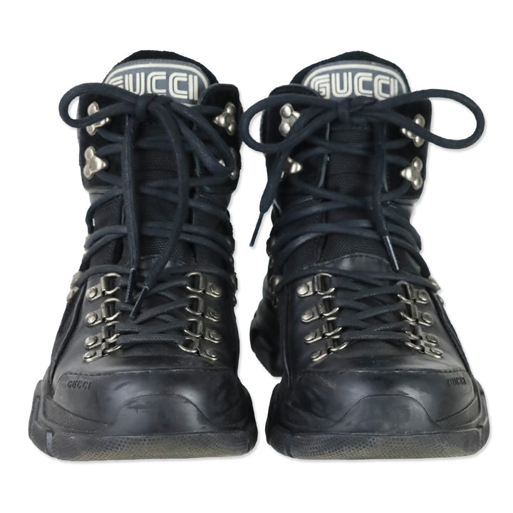 Gucci Black Flashtrek High-Top Hiking Boots
