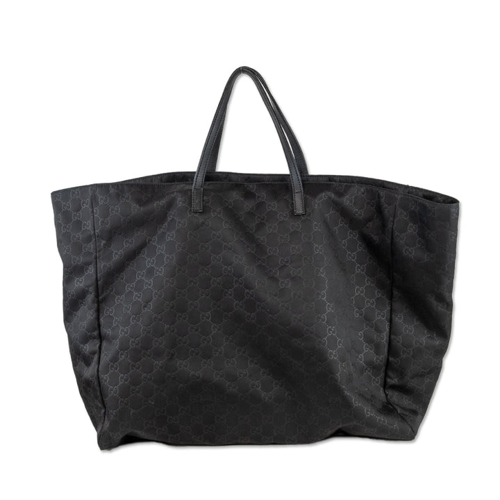 Gucci Black GG Canvas Large Tote Bag