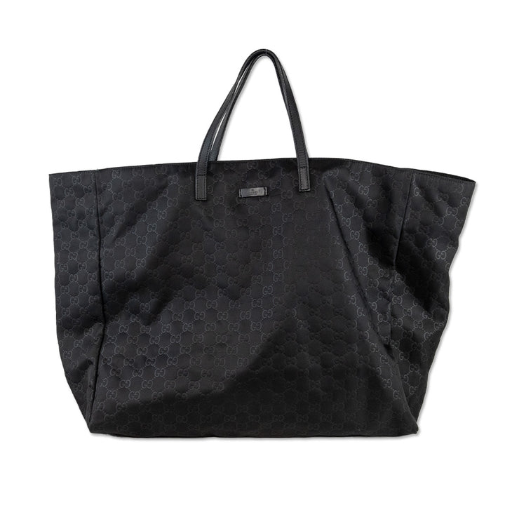 Gucci Black GG Canvas Large Tote Bag