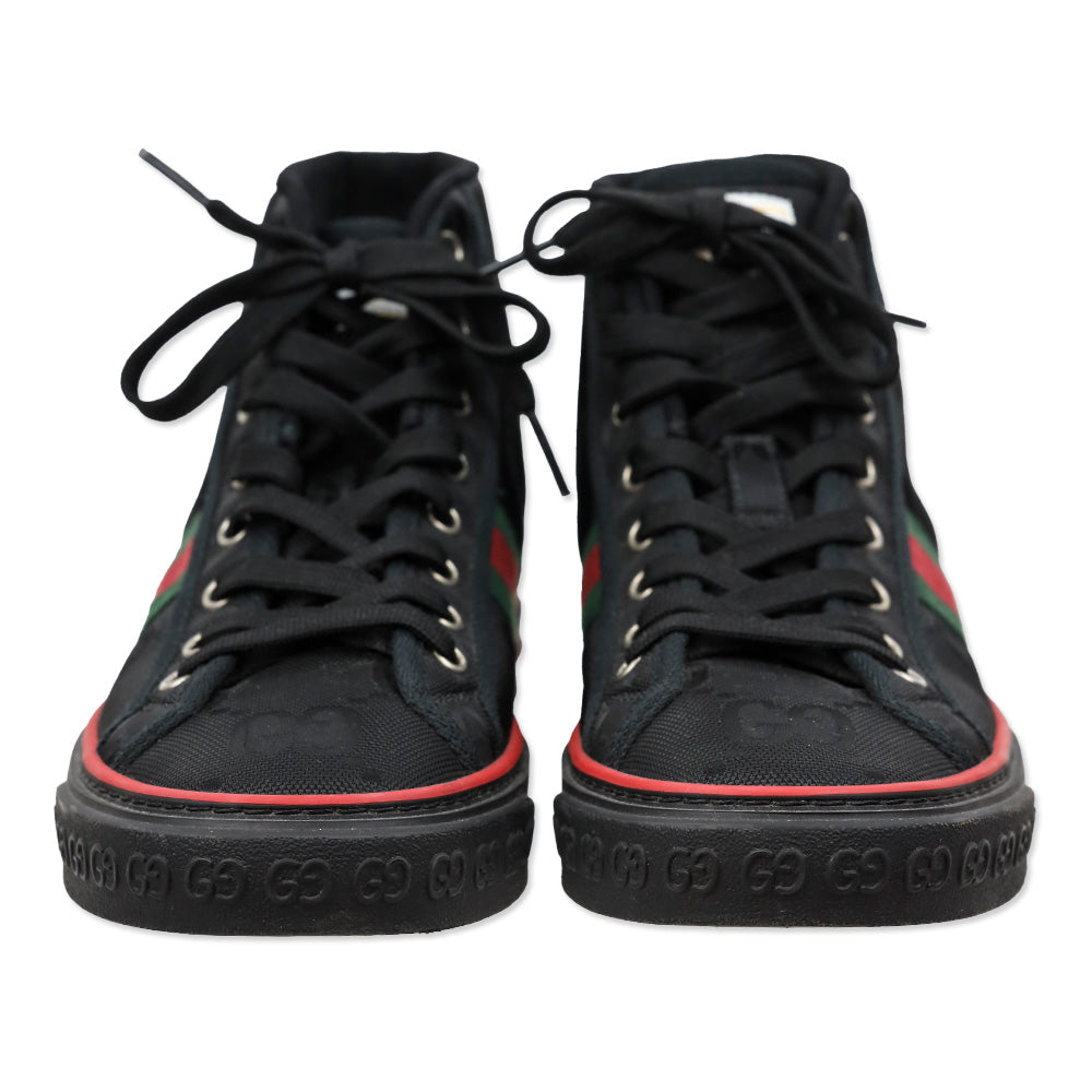 Gucci Black GG Canvas Tennis 1977 Off the Grid High Top Sneaker