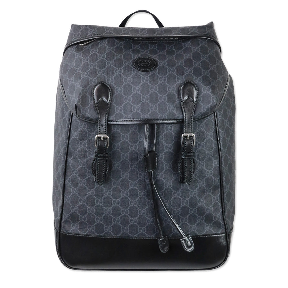 Gucci Black GG Supreme Coated Canvas Backpack