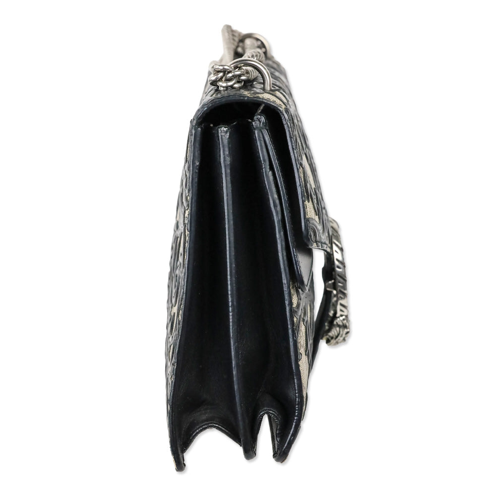 Gucci Black GG Supreme Dionysus Arabesque Medium Shoulder Bag