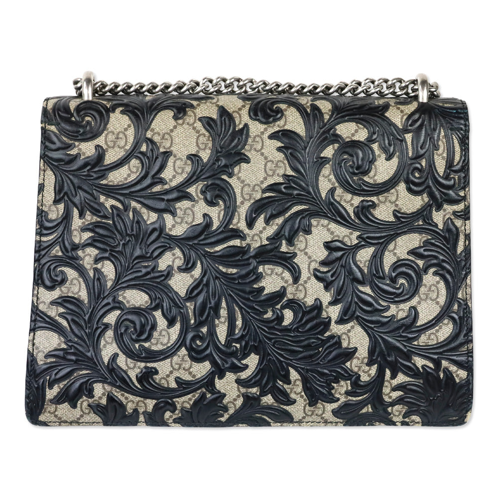 Gucci Black GG Supreme Dionysus Arabesque Medium Shoulder Bag