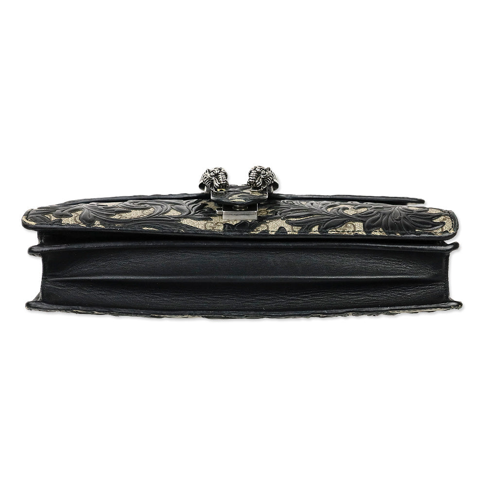 Gucci Black GG Supreme Dionysus Arabesque Medium Shoulder Bag