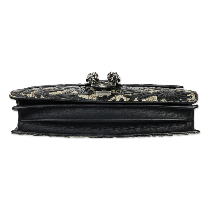 Gucci Black GG Supreme Dionysus Arabesque Medium Shoulder Bag