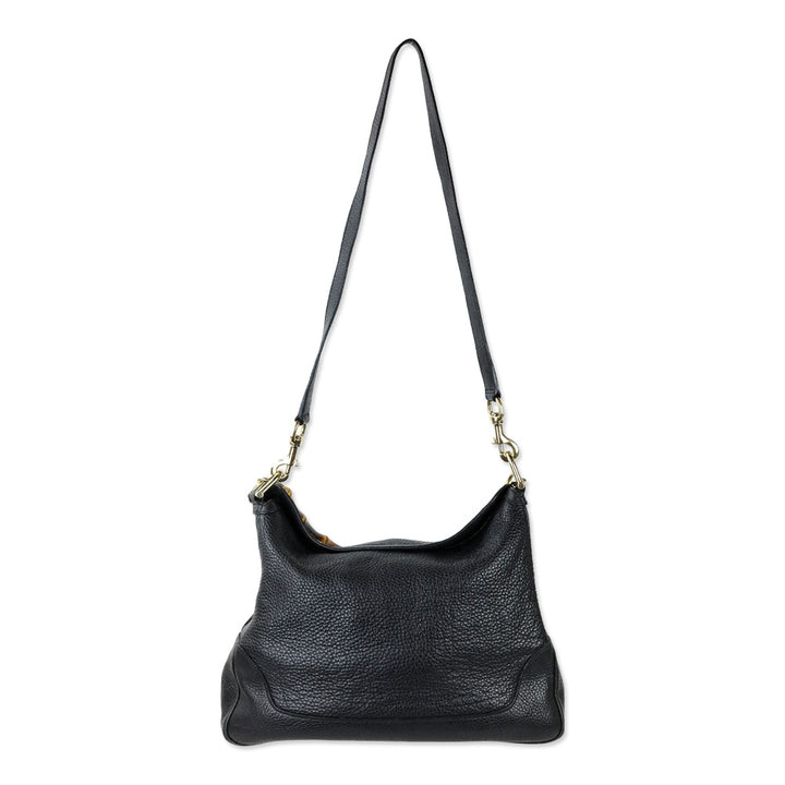 Gucci Black Grained Leather Diana Medium Shoulder Bag