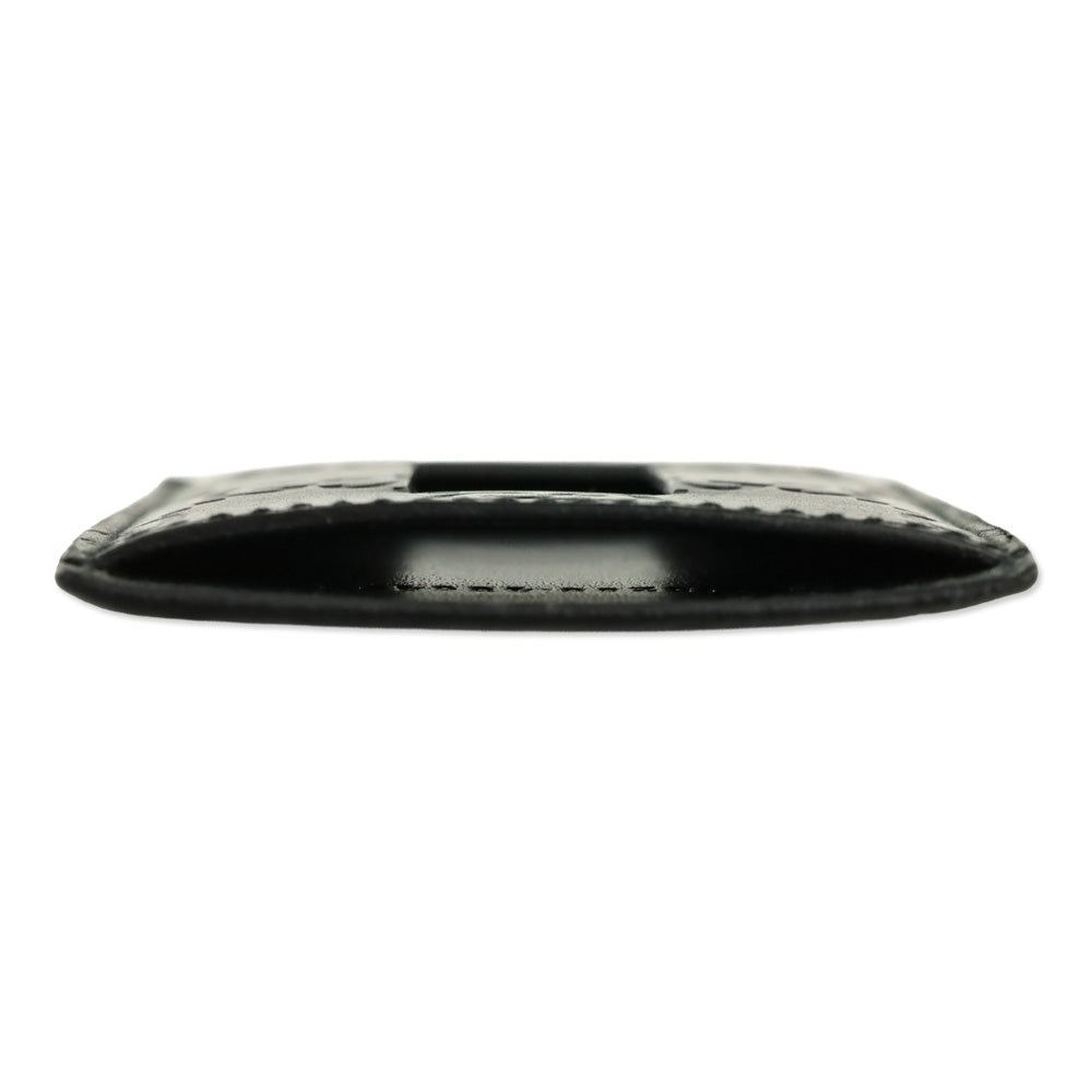 Gucci Black Guccissima Leather Money Clip Cardholder