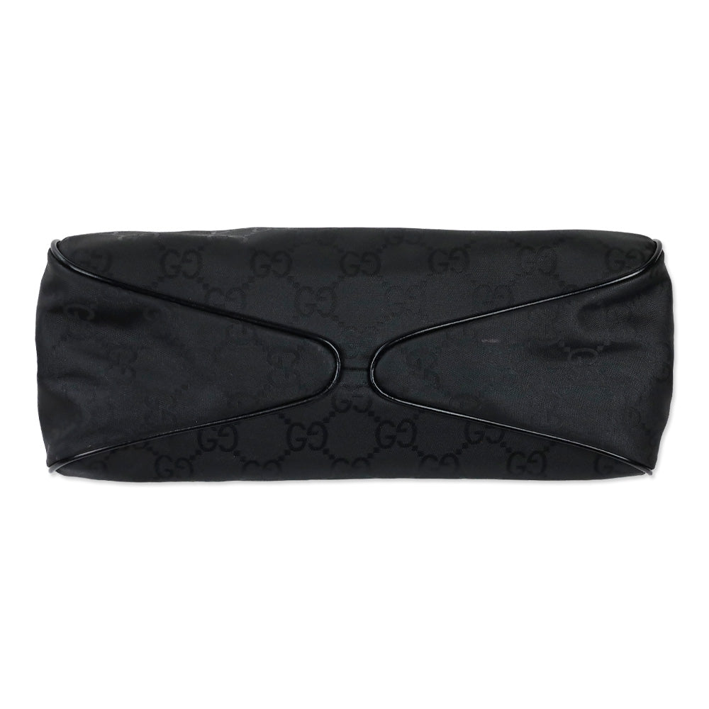 Gucci Black Guccissima Nylon Hobo Bag