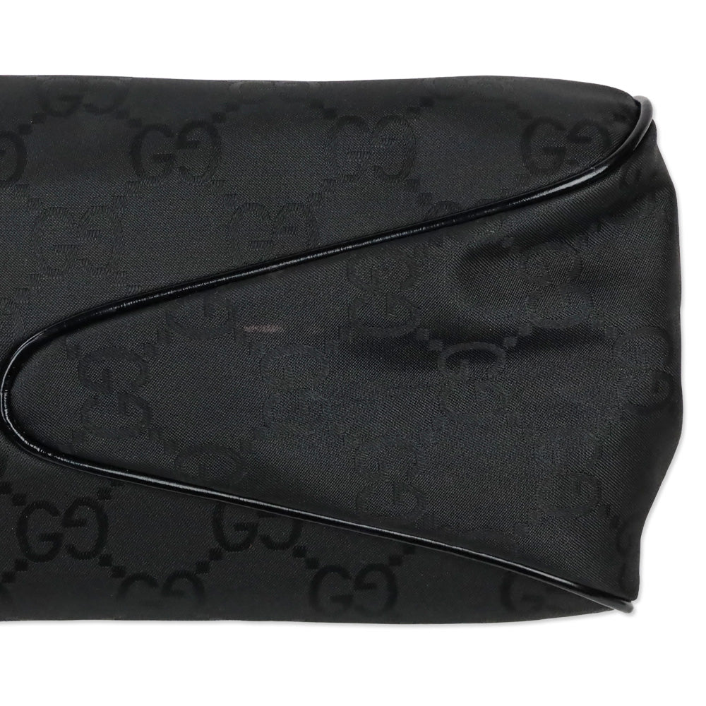 Gucci Black Guccissima Nylon Hobo Bag