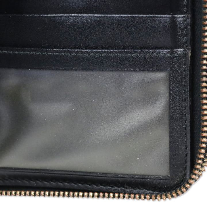 Gucci Black Guccissima Signature Travel Document Case