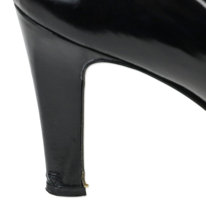 Gucci Black Leather Calf Hair Horsebit Loafer Pump