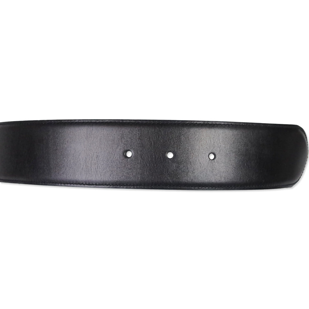 Gucci Black Leather G Buckle Wide Belt