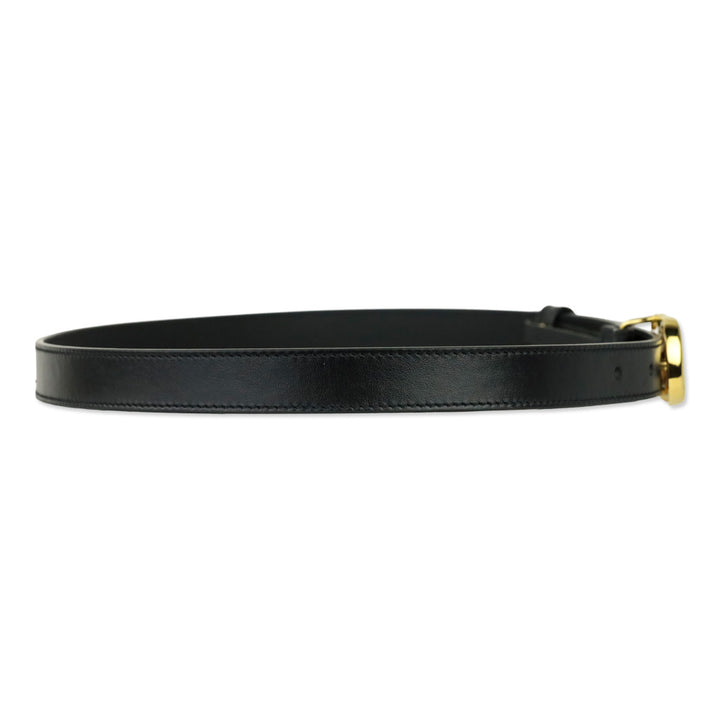 Gucci Black Leather GG Marmont Thin Belt