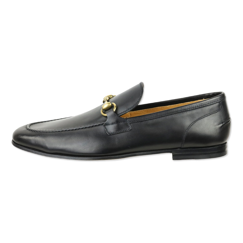 Gucci Black Leather Horsebit Loafer