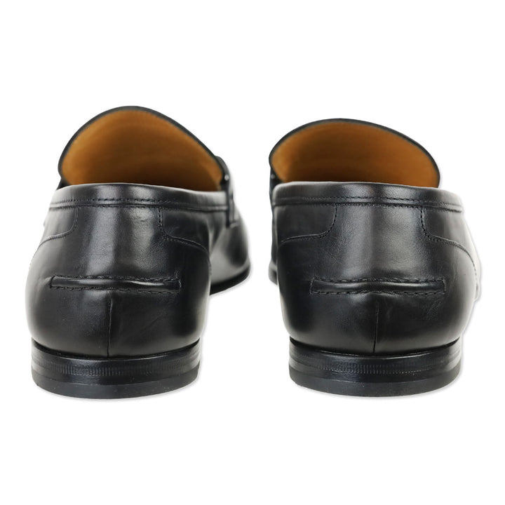 Gucci Black Leather Horsebit Loafer