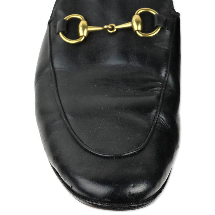 Gucci Black Leather Horsebit Princetown Mule Slipper