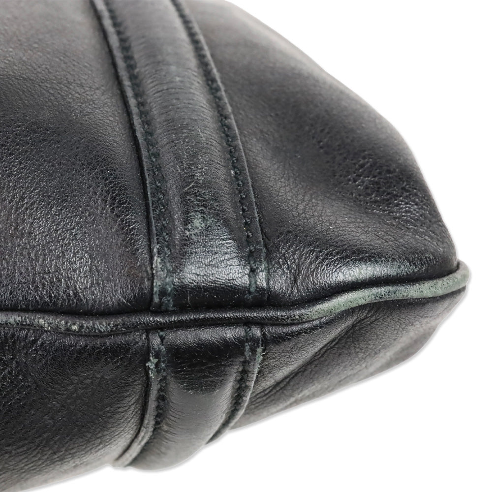 Gucci Black Leather Interlocking G Britt Hobo Bag