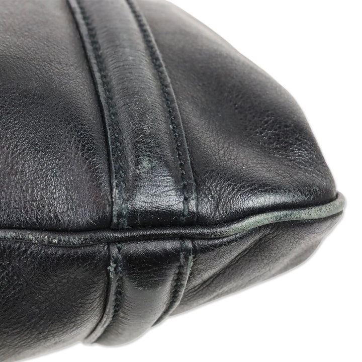 Gucci Black Leather Interlocking G Britt Hobo Bag
