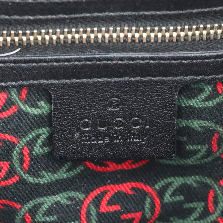 Gucci Black Leather Interlocking G Britt Hobo Bag