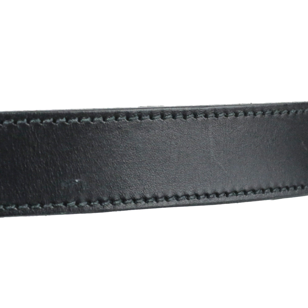 Gucci Black Leather Interlocking G Buckle Belt