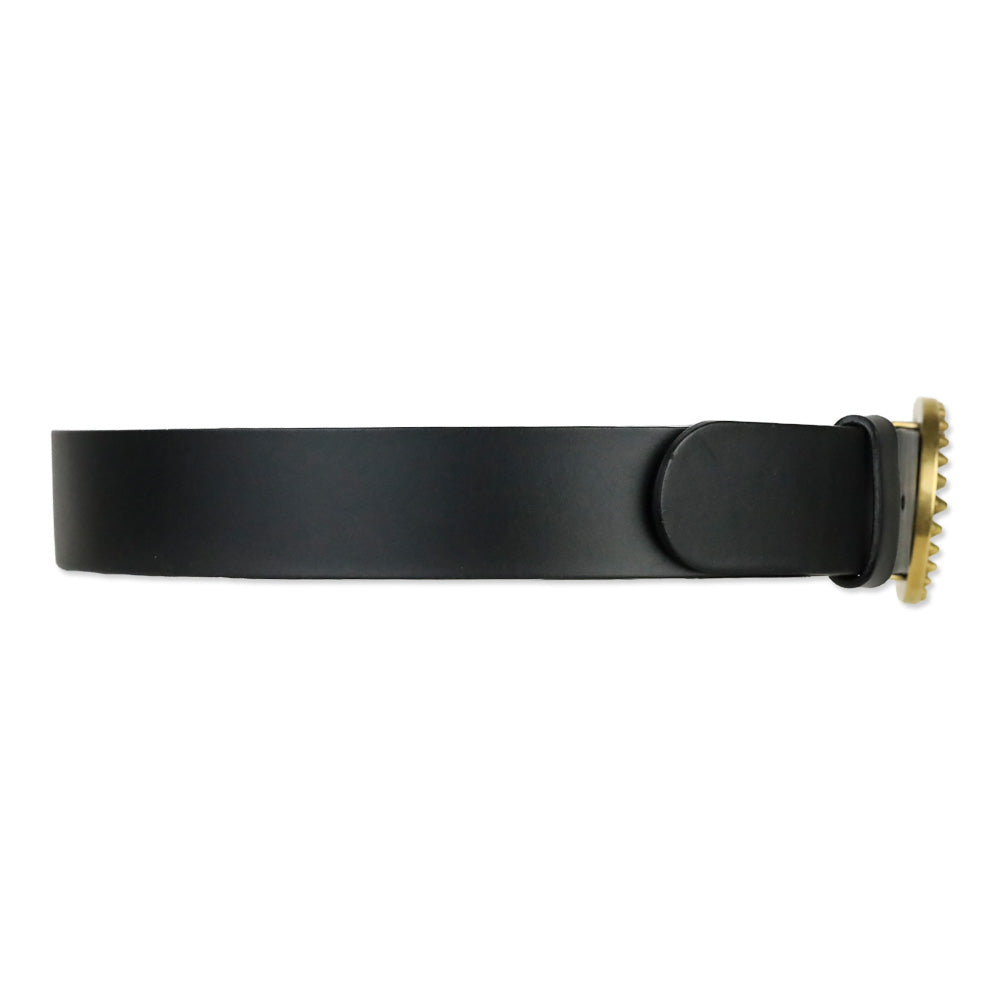 Gucci Black Leather Interlocking Studded GG Buckle Belt