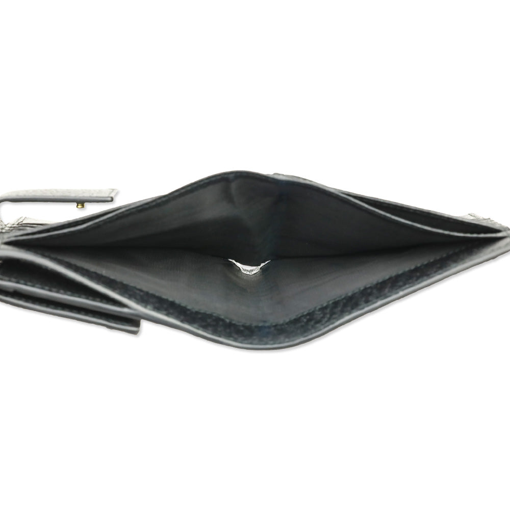 Gucci Black Leather Web Ophidia French Wallet