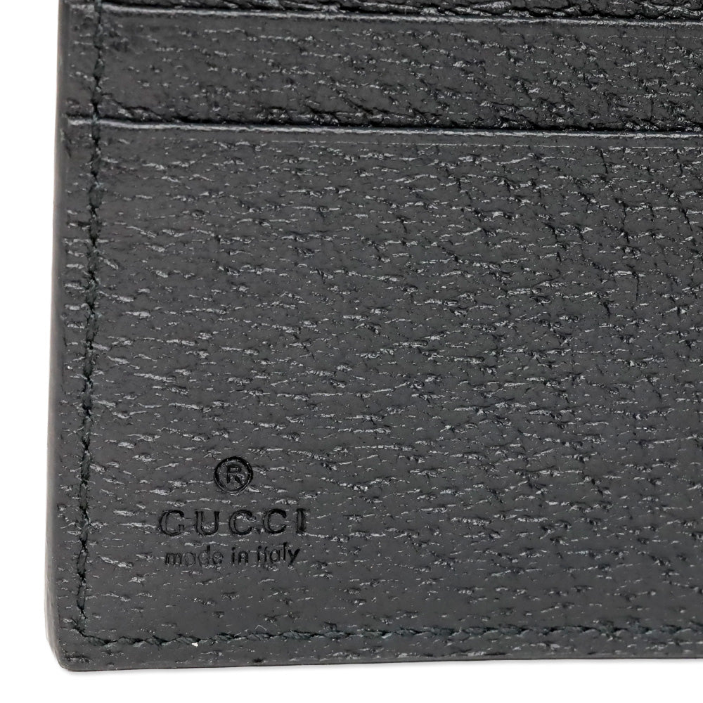 Gucci Black Leather Web Ophidia French Wallet
