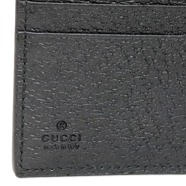 Gucci Black Leather Web Ophidia French Wallet