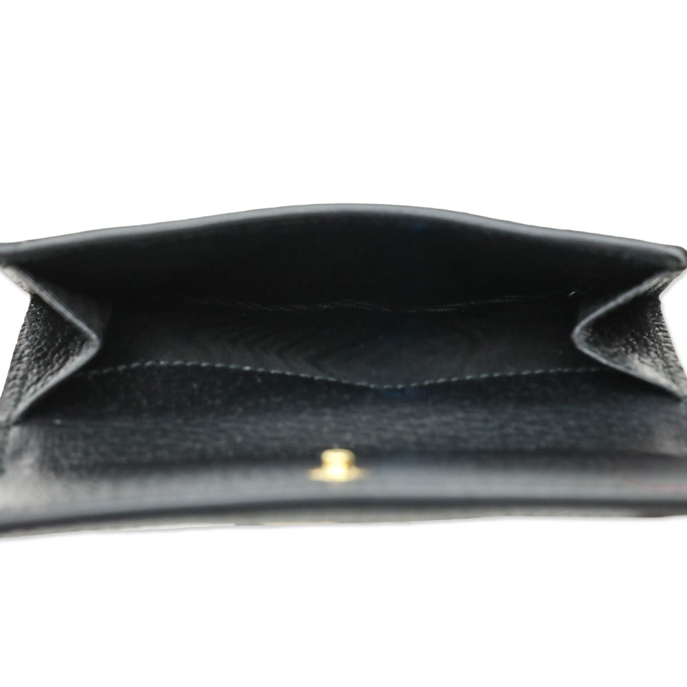 Gucci Black Leather Web Ophidia French Wallet