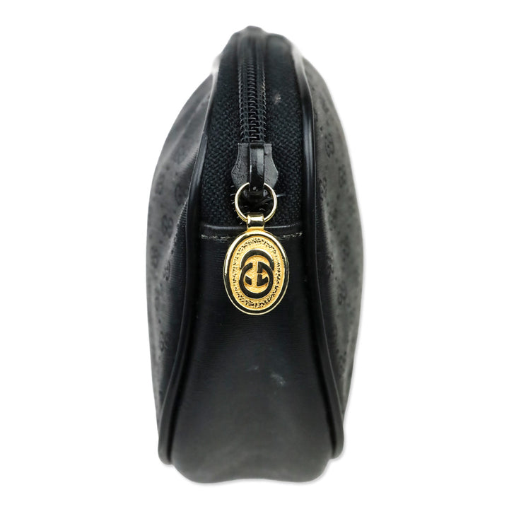 Gucci Black Microguccissima Canvas Zip Pouch
