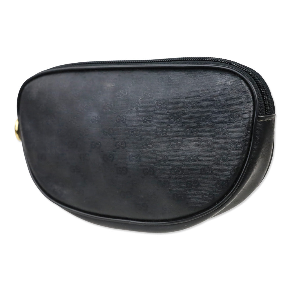 Gucci Black Microguccissima Canvas Zip Pouch