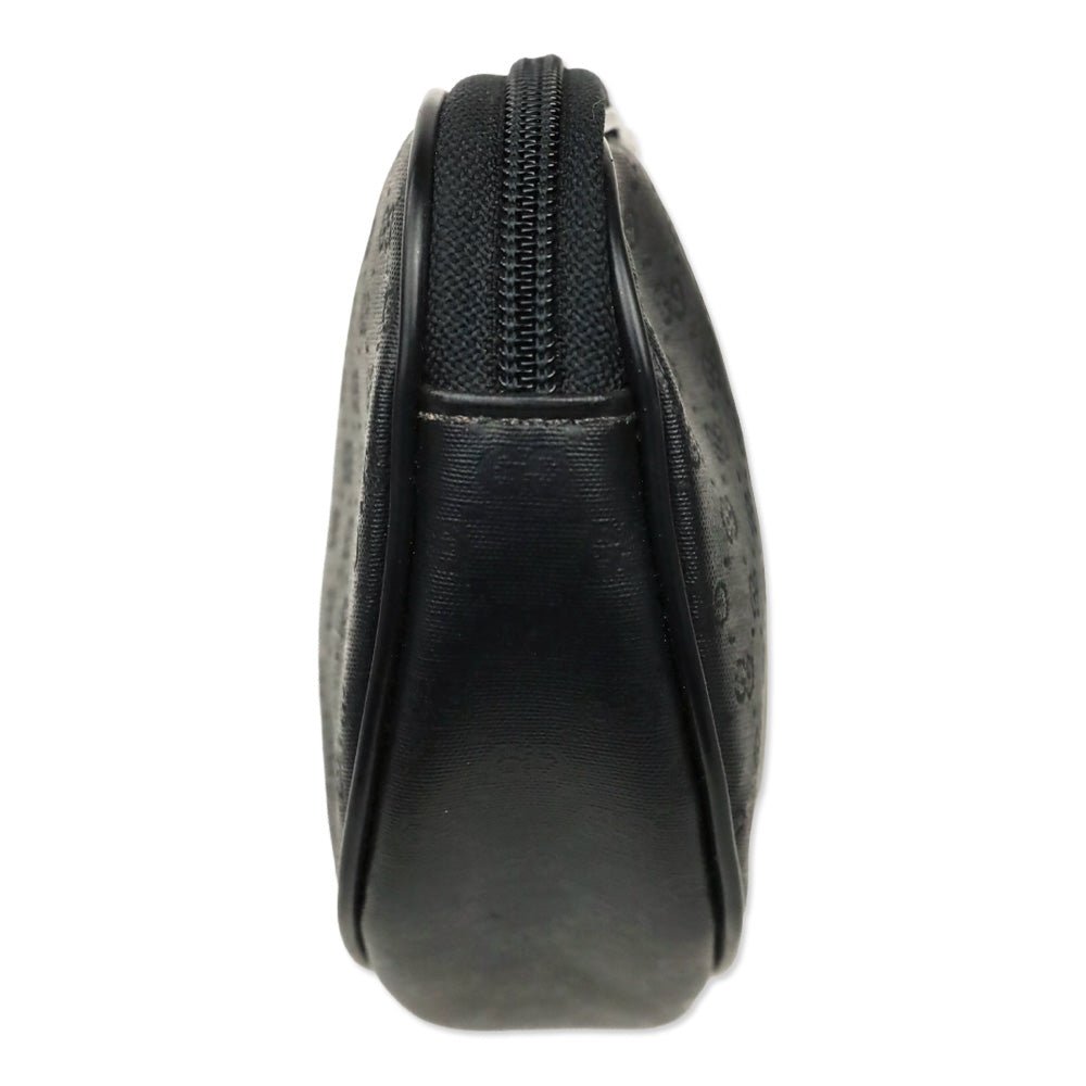Gucci Black Microguccissima Canvas Zip Pouch