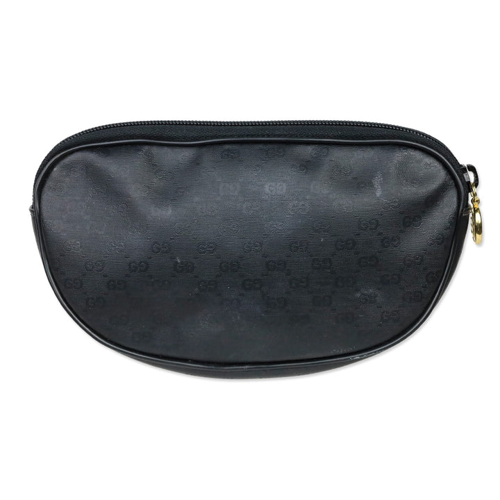 Gucci Black Microguccissima Canvas Zip Pouch