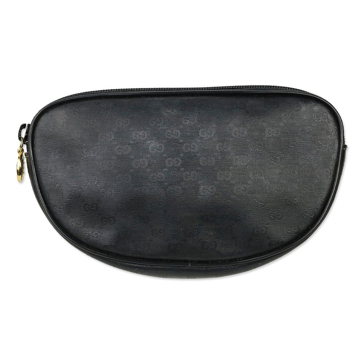 Gucci Black Microguccissima Canvas Zip Pouch