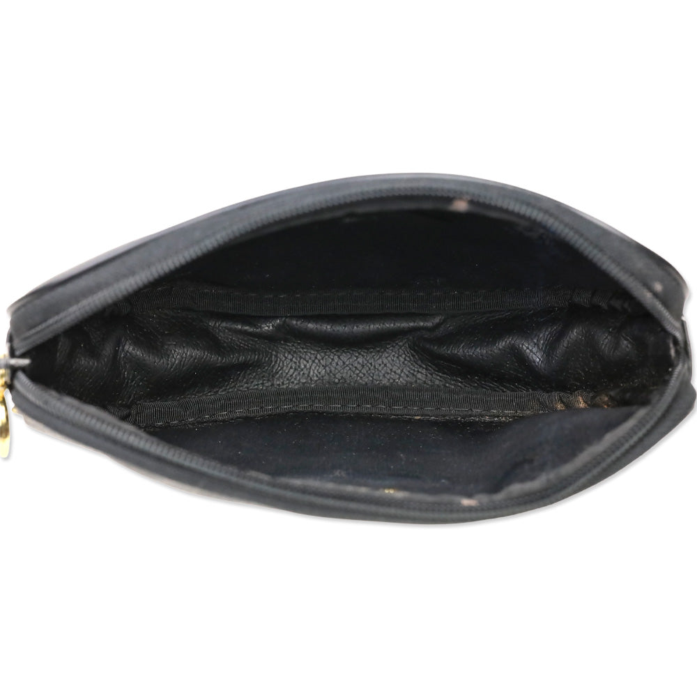Gucci Black Microguccissima Canvas Zip Pouch