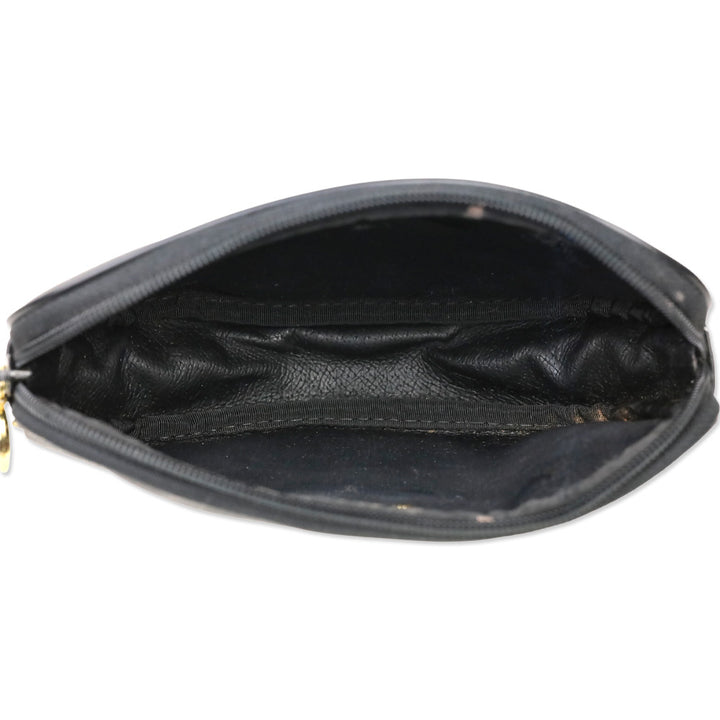 Gucci Black Microguccissima Canvas Zip Pouch