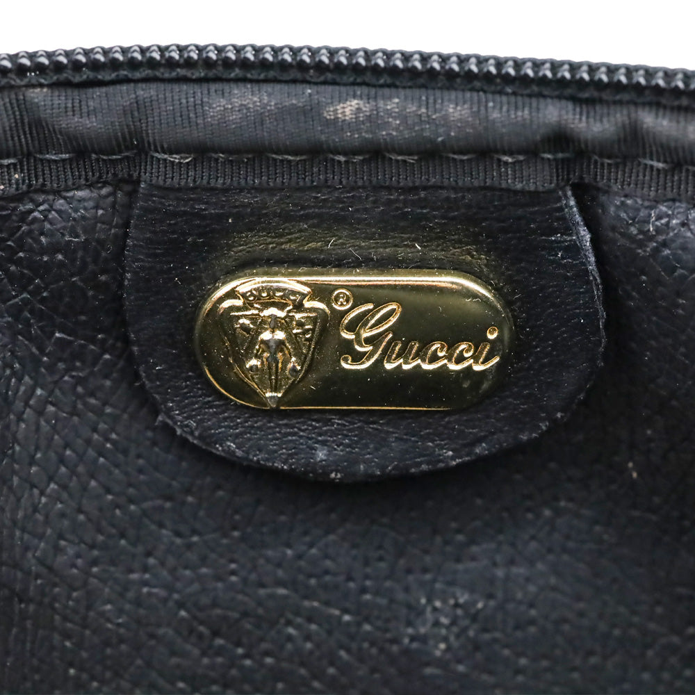 Gucci Black Microguccissima Canvas Zip Pouch