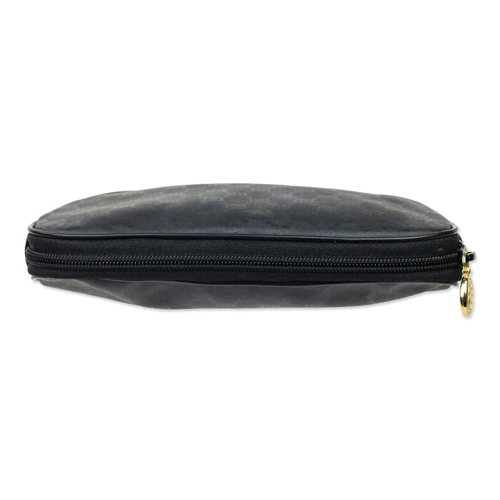 Gucci Black Microguccissima Canvas Zip Pouch
