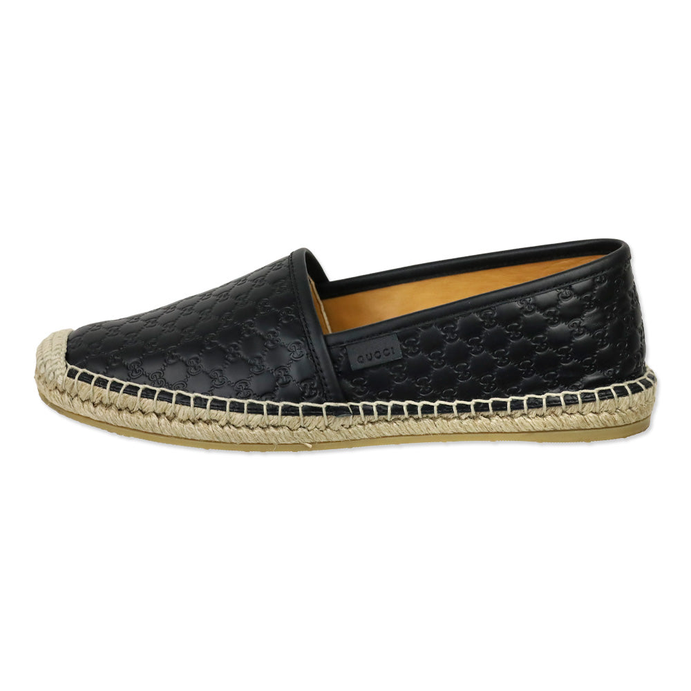 Gucci Black Microguccissima Signature Embossed Espadrilles