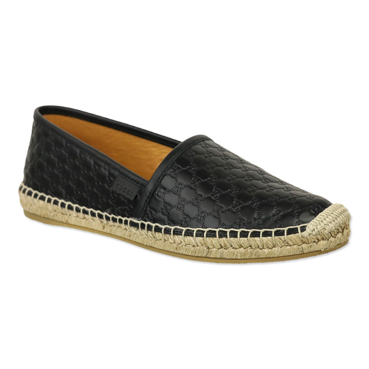 Gucci Black Microguccissima Signature Embossed Espadrilles