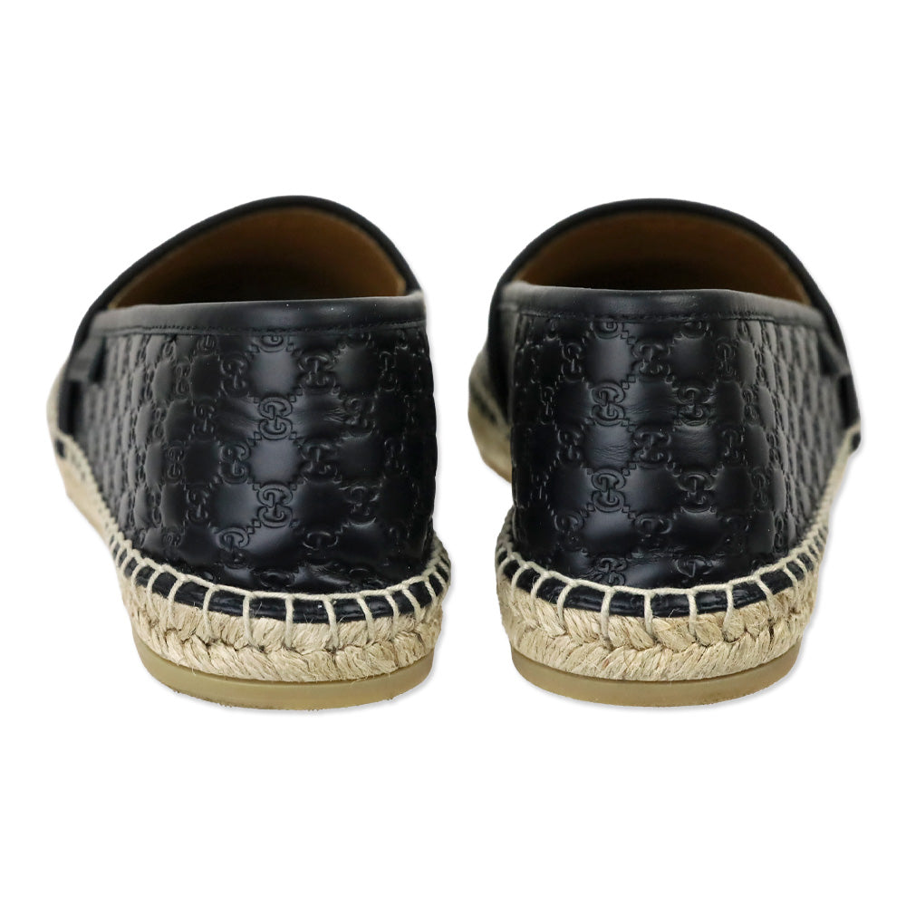 Gucci Black Microguccissima Signature Embossed Espadrilles