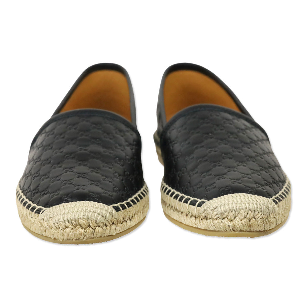 Gucci Black Microguccissima Signature Embossed Espadrilles