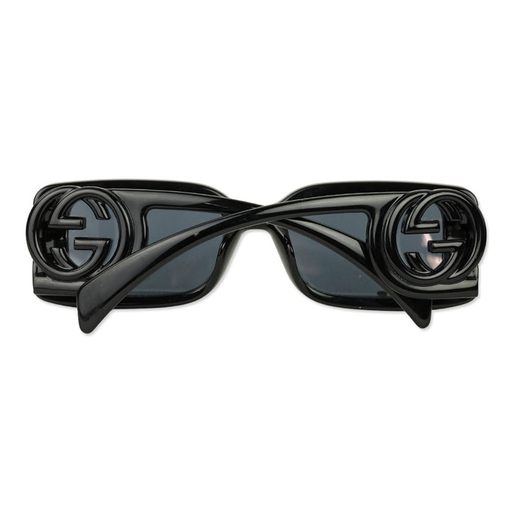 Gucci Black Monochrome GG Rectangle Sunglasses