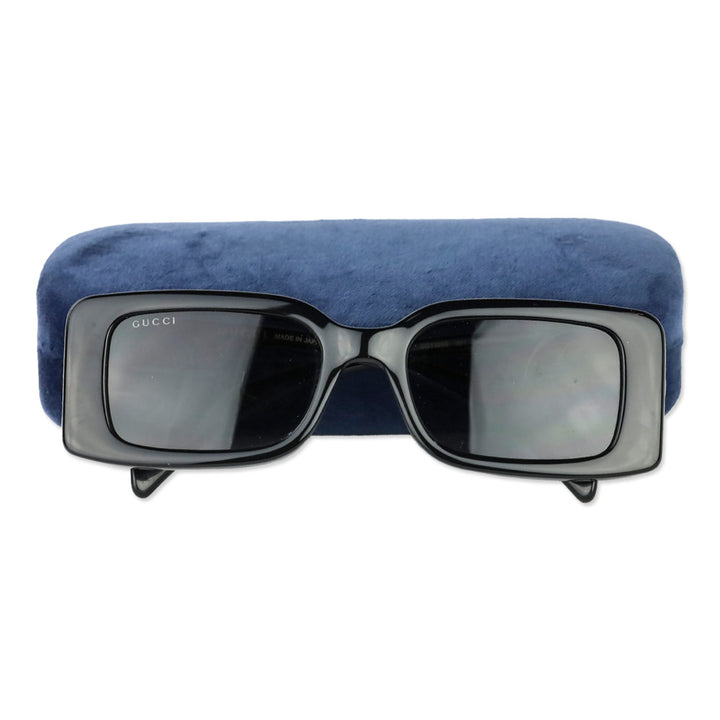Gucci Black Monochrome GG Rectangle Sunglasses