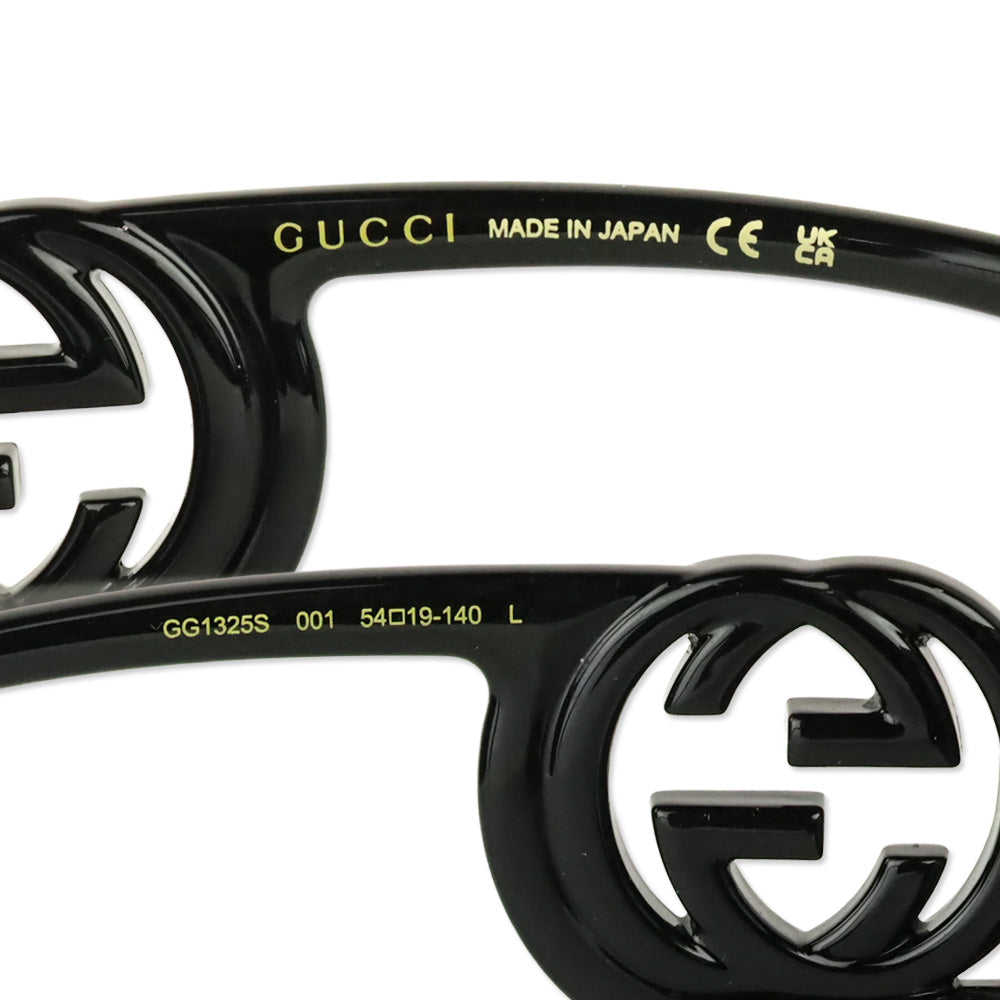 Gucci Black Monochrome GG Rectangle Sunglasses