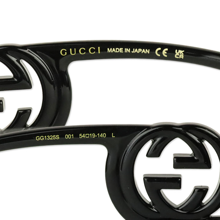 Gucci Black Monochrome GG Rectangle Sunglasses
