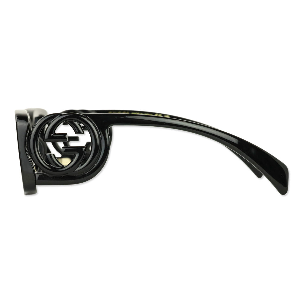 Gucci Black Monochrome GG Rectangle Sunglasses